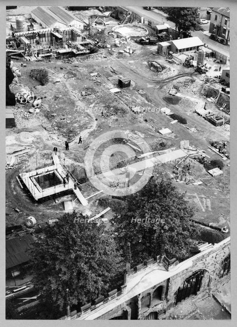 Coventry Cathedral, Priory Street, Coventry, 10/08/1955. Creator: John Laing plc.