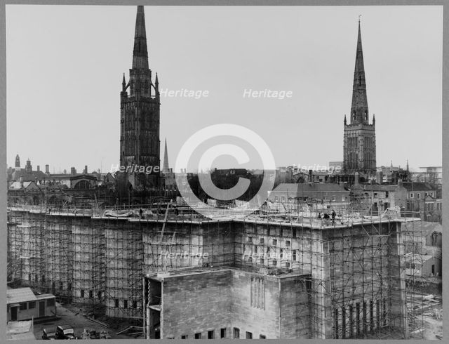 Coventry Cathedral, Priory Street, Coventry, 11/02/1958. Creator: John Laing plc.