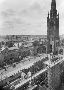 Coventry Cathedral, Priory Street, Coventry, 16/06/1960. Creator: John Laing plc