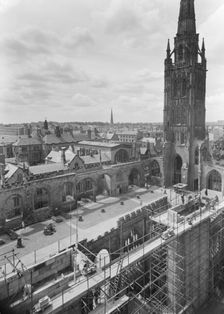 Coventry Cathedral, Priory Street, Coventry, 16/06/1960. Creator: John Laing plc