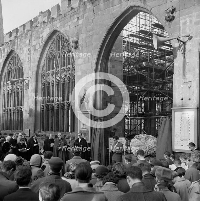 Coventry Cathedral, Priory Street, Coventry, 22/12/1960. Creator: John Laing plc.