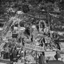 Coventry Cathedral, Warwickshire, 1959. Artist: Aerofilms