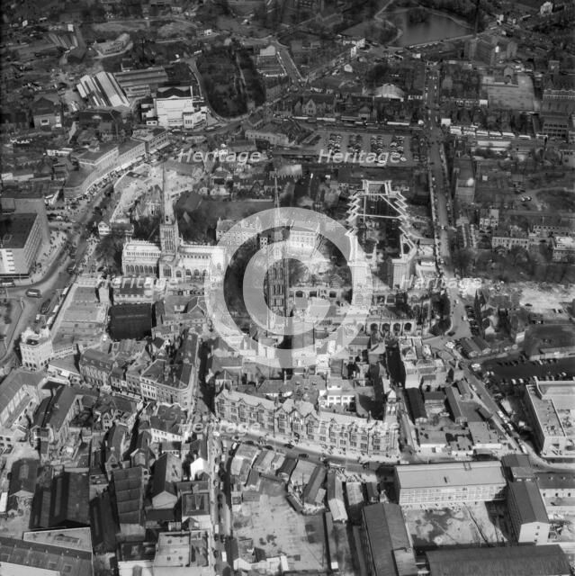 Coventry Cathedral, Warwickshire, 1959. Artist: Aerofilms.