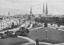 Coventry: The Three Spires c1896. Artist: Valentine & Sons