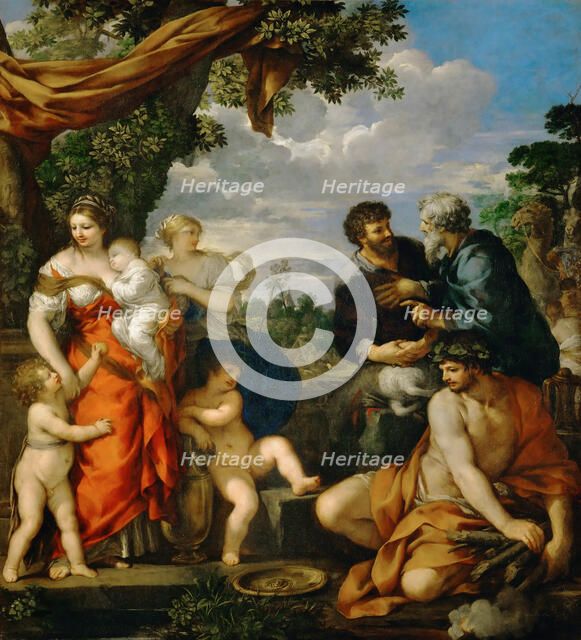 Covenant between Jacob and Laban, 1630-1635. Creator: Cortona, Pietro da (1596-1669).