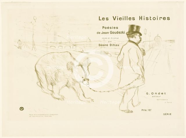 Cover and Frontispiece to Les Vieilles Histoires, 1893. Creator: Henri de Toulouse-Lautrec.