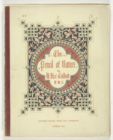 Cover and Text from "The Pencil of Nature," London, 1844, 1844. Creator: William Henry Fox Talbot