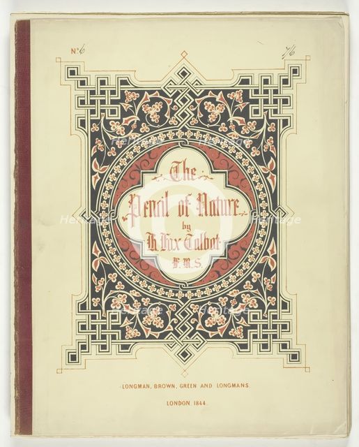 Cover and Text from "The Pencil of Nature," London, 1844, 1844. Creator: William Henry Fox Talbot.