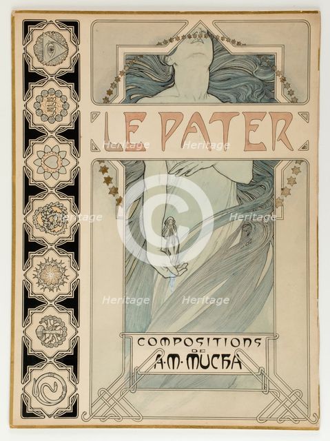 Cover Design for the illustrated edition Le Pater. Artist: Mucha, Alfons Marie (1860-1939)