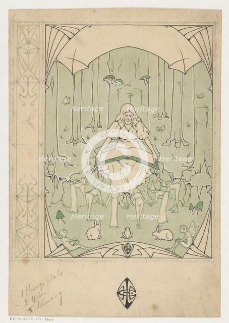 Cover design for a book on Sindbad the Sailor by Pieter Louwerse....1910 or earlier.  Creator: Louwerse, H.C..
