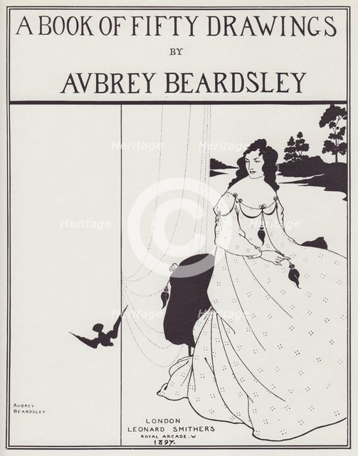 Cover Design for A Book of Fifty Drawings, 1897. Creator: Aubrey Beardsley.