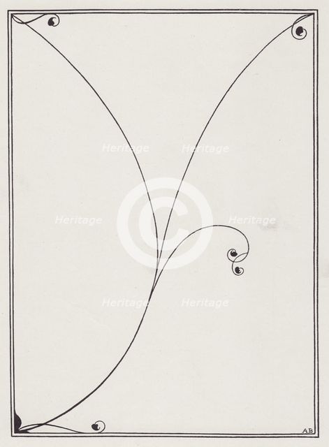Cover Design for Dowson's Verses, 1896. Creator: Aubrey Beardsley.