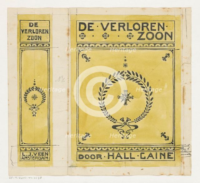 Cover design for: Hall Caine, The Lost Son (The Prodigal Son), c. 1904-1919, 1904-c.1919 or earlier. Creator: Anon.