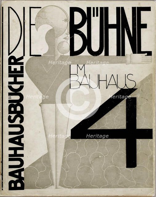 Cover design The stage at the Bauhaus (Die Bühne im Bauhaus), 1925. Creator: Schlemmer, Oskar (1888-1943).