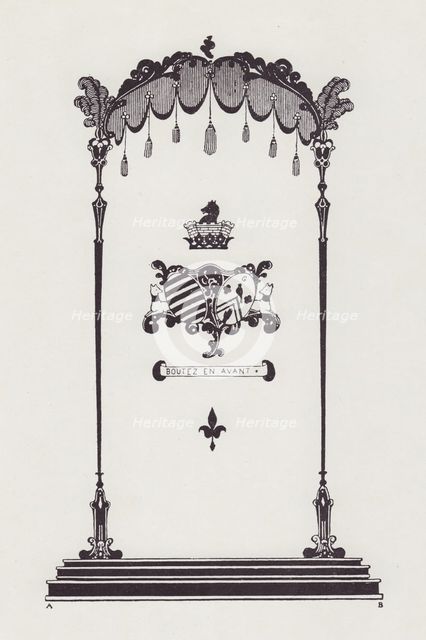 Cover Design to Life and Times of Madame du Barry, 1896. Creator: Aubrey Beardsley.