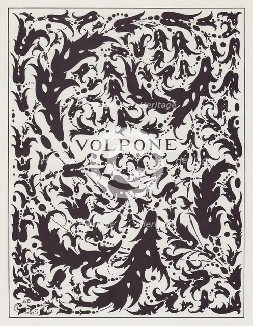 Cover Design to Volpone by Ben Jonson, 1898. Creator: Aubrey Beardsley.
