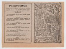 Cover for Oraculo Mignon a witch brewing a potion in a cauldron, ca. 1880-1910., ca. 1880-1910. Creator: José Guadalupe Posada