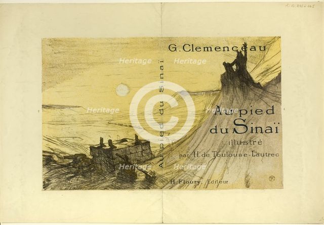 Cover for Au pied du Sinaï, 1897, published 1898. Creator: Henri de Toulouse-Lautrec.