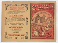 Cover for Cantares Oaxaqueños: Nueva Coleccion de Canciones Modernas para 1898 coup..., ca. 1898. Creator: José Guadalupe Posada
