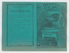 Cover for Coleccion de Cartas Amorosas Cuaderno No. 6 a young woman writing a lette..., ca. 1900. Creator: José Guadalupe Posada
