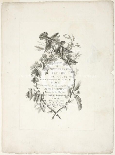 Cover for Collection of New Flowers of Taste for the Manufacture of Persian Cloth..., 1765/70. Creator: Johann Heinrich Hess.