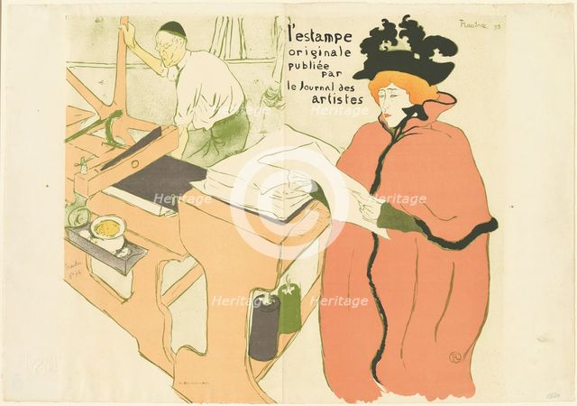 Cover for "L'estampe originale" (Couverture de "L'estampe originale"), 1893. Creator: Henri de Toulouse-Lautrec.