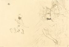 Cover for "L'example de Ninon de Lenclos amoureuse", 1897. Creator: Henri de Toulouse-Lautrec