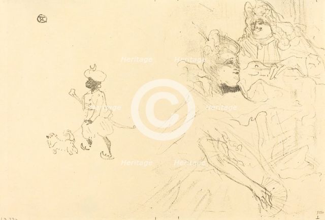 Cover for "L'example de Ninon de Lenclos amoureuse", 1897. Creator: Henri de Toulouse-Lautrec.