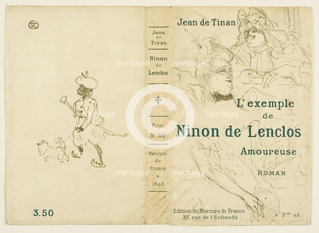 Cover for L'exemple de Ninon de Lenclos amoureuse, 1898. Creator: Henri de Toulouse-Lautrec.