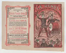 Cover for La Rumba: Coleccion de Canciones Modernas para el Presente Año 1903 a con..., ca. 1903. Creator: José Guadalupe Posada