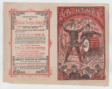 Cover for La Rumba: Coleccion de Canciones Modernas para el Presente Año 1903 a con..., ca. 1903. Creator: José Guadalupe Posada