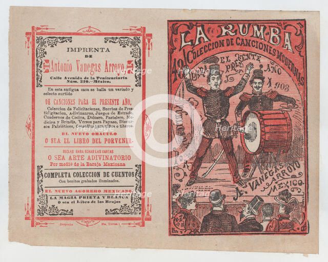 Cover for 'La Rumba: Coleccion de Canciones Modernas para el Presente Año 1903', a con..., ca. 1903. Creator: José Guadalupe Posada.