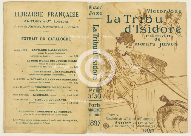 Cover for La Tribu d'Isidore, 1897. Creator: Henri de Toulouse-Lautrec.