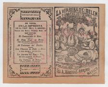Cover for La Verbena de Belen o Una Fiesta Pastoril", people having a picnic in a fie..., ca. 1901. Creator: José Guadalupe Posada