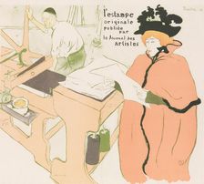 Cover for L'Estampe originale, Album I, publiée par les Journal des Artistes, 1893., 1893. Creator: Henri de Toulouse-Lautrec