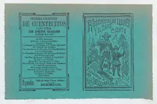 Cover for Rosendito, Los Leones, y El Sapo a young boy and man holding walking..., ca. 1890-1910. Creator: José Guadalupe Posada