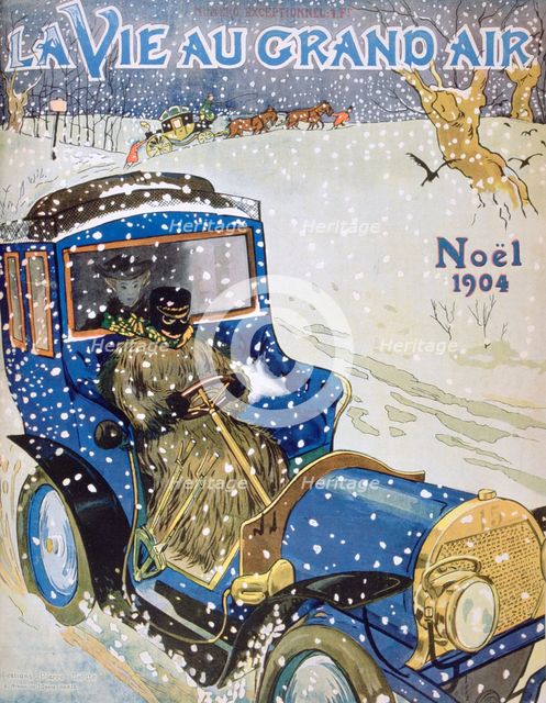 Cover for the Christmas issue of the magazine 'La Vie au Grand Air', 1904. Artist: Unknown