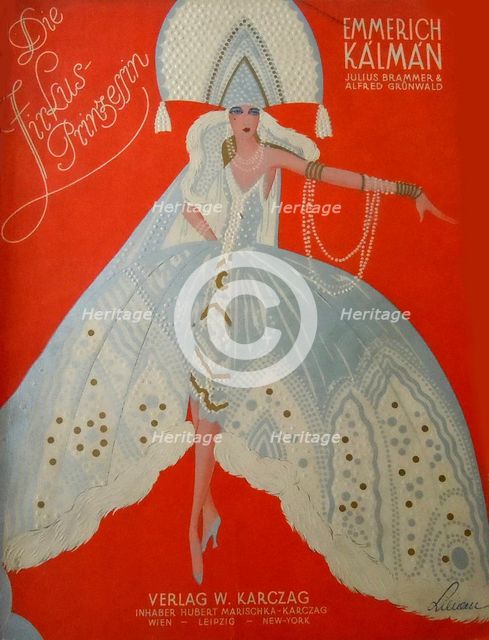 Cover for the original piano score of The Circus Princess by Emmerich Kalman, 1926. Creator: Unknown.
