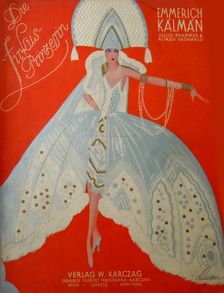 Cover for the original piano score of The Circus Princess by Emmerich Kalman, 1926. Creator: Unknown
