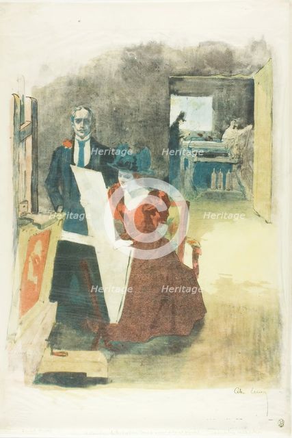 Cover for the portfolio, The Painters-Lithographers (Les Peintres Lithographes), 1892. Creator: Alexandre Lunois.