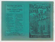 Cover for Un Casamiento de Indios a wedding procession following a bride and g..., ca. 1890-1910. Creator: José Guadalupe Posada
