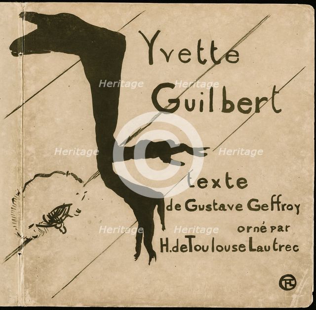 Cover for Yvette Guilbert, 1894. Creator: Henri de Toulouse-Lautrec.
