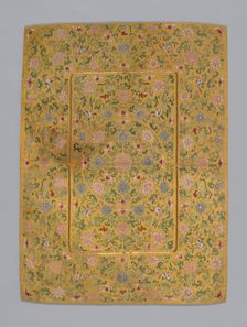 Cover (Furnishing Fabric), China, Qing dynasty (1644-1911), 1850/75. Creator: Unknown