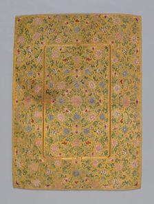 Cover (Furnishing Fabric), China, Qing dynasty (1644-1911), 1850/75. Creator: Unknown