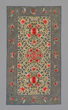 Cover (Furnishing Fabric), China, Qing dynasty (1644-1911), 1875/1900. Creator: Unknown