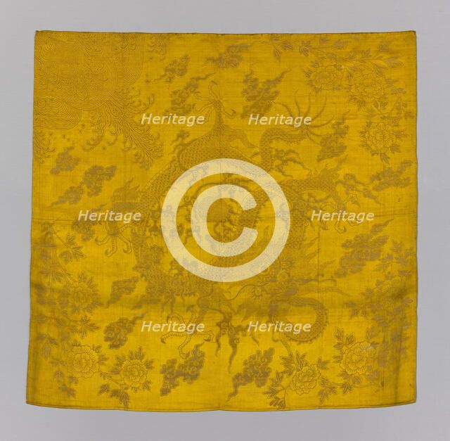 Cover (Furnishing Fabric), China, Qing dynasty (1644-1911), 1875/1900. Creator: Unknown.