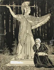Cover image of the Ateneum magazine, published by Wentzel Hagelstam, 1898. Creator: Albert Edelfelt