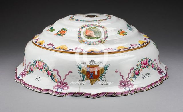 Cover, Junyao, c. 1765, Qing dynasty (1644-1911), Qianlong reign mark and period (1736-95). Creator: Junyao Porcelain.