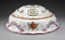 Cover, Junyao, c. 1765, Qing dynasty (1644-1911), Qianlong reign mark and period (1736-95). Creator: Junyao Porcelain