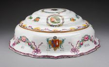 Cover, Junyao, c. 1765, Qing dynasty (1644-1911), Qianlong reign mark and period (1736-95). Creator: Junyao Porcelain